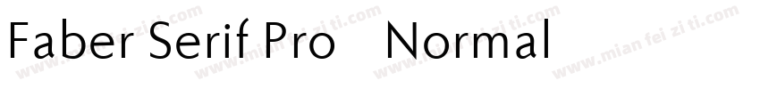 Faber Serif Pro 55 Normal字体转换